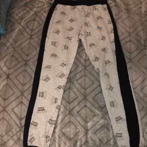 Sweat Pants to sleeveless net hoodie
